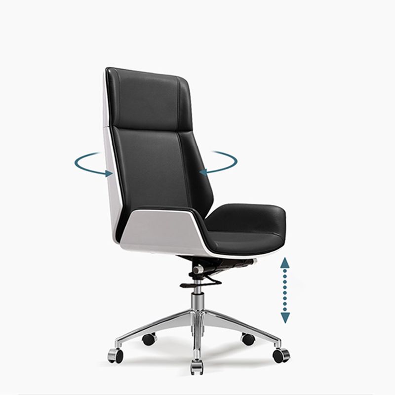 Ergonomischer, verstellbarer Bürostuhl mit silberner Metallbasis, moderner Bürostuhl