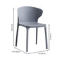 Contemporary Plastic Dining Chair 15.5'' Wide Wingback Side Chair for Home Use Clearhalo ' kitchen&dining_furn' 'Dining Chairs' 'Dining Tables & Seating' 'dining_chair' 'furn' 'furn_dining_chair' 'Furniture' 'furniture_dining_chair' 'Kitchen & Dining Furniture' 'kitchen' 1200x1200_c9e2db19-7789-4113-b294-40c5810eff75