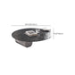 Table basse ronde avec dessus en verre Table de cocktail basse abstraite noire