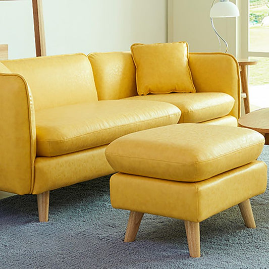 Tuxedo Arm Sofa Nordic 30.31" D x 25.2" H Faux Leather Seating Clearhalo 'furn' 'furn_sofas' 'Furniture' 'furniture_sofas' 'kitchen' 'kitchen_sofas' 'Living Room Furniture' 'Sofa' 'sofas' 1200x1200_c9e47c1e-e0cb-465e-971e-9d9c2a0af0e1