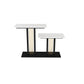 Rectangle Shape Contemporary Console Table Stone Sofa Table in White