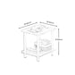 Scandinavian Wood Top End Table 4 Legs Sofa Side Table with Storage