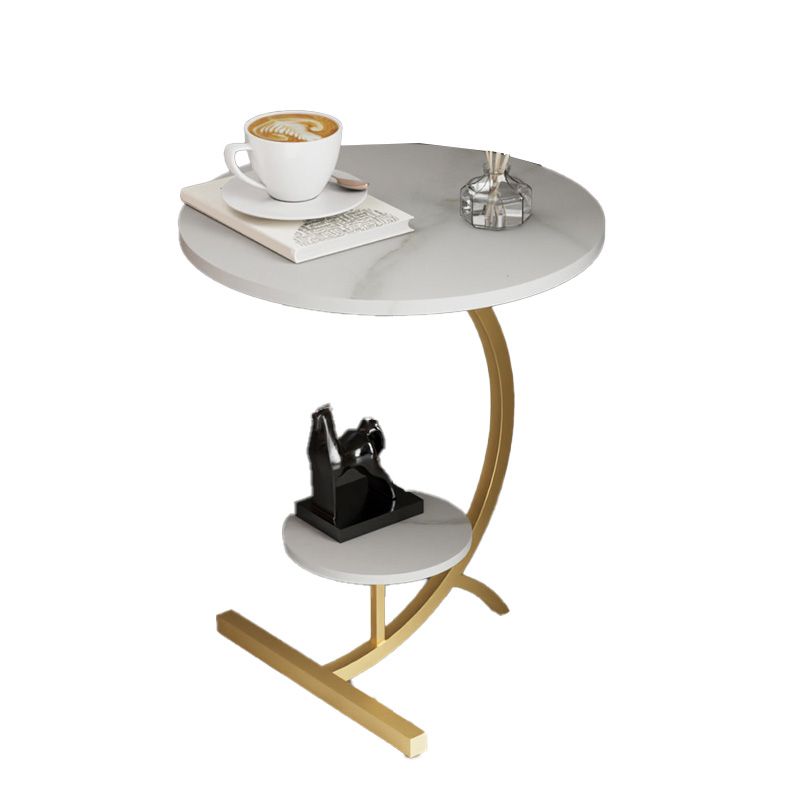 Abstract Round End Table Minimalist Side End Table for Living Room