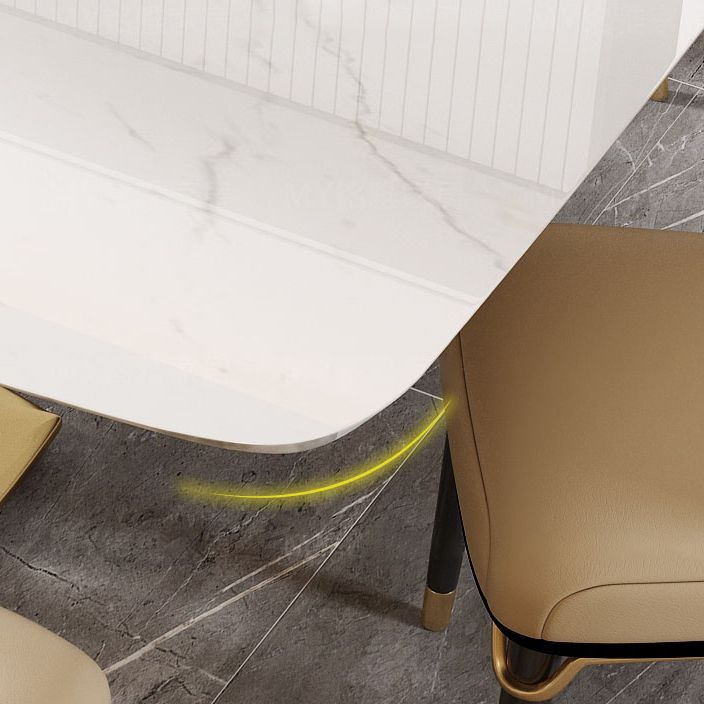 Traditional Luxury Style Dining Table White Rectangle Sintered Stone Table Clearhalo ' dining_table' 'Dining Tables & Seating' 'Dining Tables' 'furn' 'furn_dining_table' 'Furniture' 'furniture_dining_table' 'Kitchen & Dining Furniture' 'kitchen&dining_furn' 'kitchen' 'kitchen_dining_table' 1200x1200_c9e8a414-c5e2-408d-bed4-aecec1eaa301