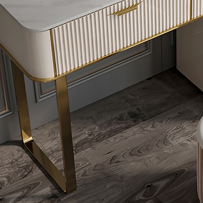 Beige Wood Vanity Dressing Table Set Glam Slate Top Dressing Table Clearhalo 'Bedroom Furniture' 'furn' 'furn_makeup_vanities' 'Furniture' 'Makeup Vanities' 'makeup_vanities' 1200x1200_c9e9ee64-118b-425f-ab1c-e22c8b5c6c81