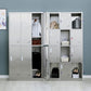 Metal Industrial Cabinet for Bathroom Steel Storage Cabinet with Hinged Door Clearhalo 'Armoires & Wardrobes' 'armoires_wardrobes' 'Bedroom Furniture' 'furn' 'furn_armoires_wardrobes' 'Furniture' 1200x1200_c9eb43f1-1e9d-4d57-b7ee-b1285a82dce9
