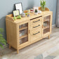 Contemporary Sideboard Buffet Rubberwood Solid Wood Dining Server Clearhalo 'buffet_sideboard' 'Buffets & Sideboards' 'furn' 'furn_buffet_sideboard' 'Furniture' 'Kitchen & Dining Furniture' 1200x1200_c9ed1a18-613b-4f8a-b002-d5ef981fdb6b