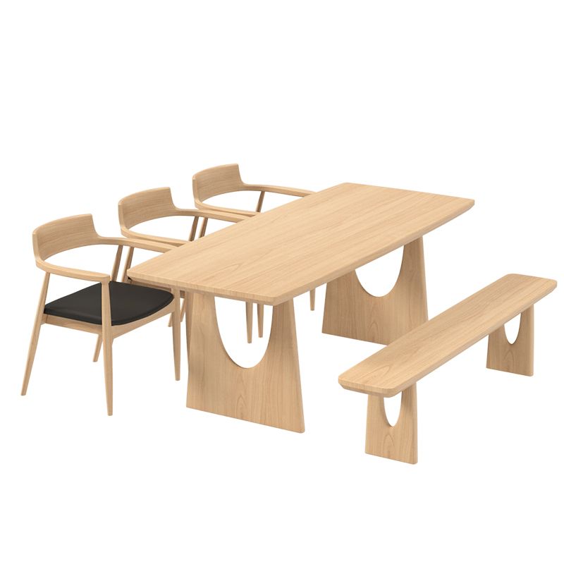 Modern 1/2/4/5 Pieces Dining Set Solid Wood Rectangle Dining Table with Chairs Clearhalo 'Dining Room Sets' 'Dining Tables & Seating' 'dining_room_set' 'furn' 'furn_dining_room_set' 'Furniture' 'furniture_dining_room_set' 'Kitchen & Dining Furniture' 'kitchen&dining_furn' 'kitchen' 1200x1200_c9ed408b-2c8e-42cf-9b5f-96bc64a804e9