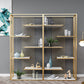 5-Shelf Modern Vertical Etagere Bookshelf Iron Frame Manufactured Wood Shelf Bookshelf Clearhalo 'Bookcases' 'furn' 'furn_bookcases' 'Furniture' 'furniture_bookcases' 'kitchen' 'kitchen_bookcases' 'Living Room Furniture' 'Office Furniture' 1200x1200_c9ed7a6d-e297-485c-901a-178afbdfb68b