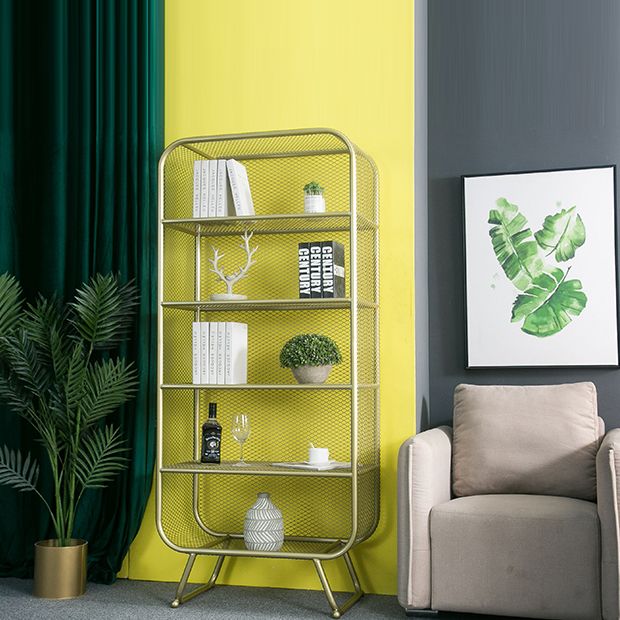 Glam Style Bookshelf Metal Closed Back Shelf Bookcase for Home Use Clearhalo 'Bookcases' 'furn' 'furn_bookcases' 'Furniture' 'furniture_bookcases' 'Office Furniture' 1200x1200_c9edf91a-7985-42b6-b0d3-7fdbb267a1fa
