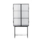 61"H Modern Iron Dining Server Glass Doors Cabinets Sideboard for Living Room Clearhalo 'buffet_sideboard' 'Buffets & Sideboards' 'furn' 'furn_buffet_sideboard' 'Furniture' 'Kitchen & Dining Furniture' 1200x1200_c9ee0848-7a4b-443a-845c-390d53cfcdc7