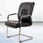 No Distressing Black Arm Chair Faux Leather and Chrome Frame Office Chair Clearhalo 'furn' 'furn_office_chair' 'Furniture' 'Office Chairs' 'Office Furniture' 'office_chair' 1200x1200_c9ef2029-774b-45ca-a782-2856dc1a6b92