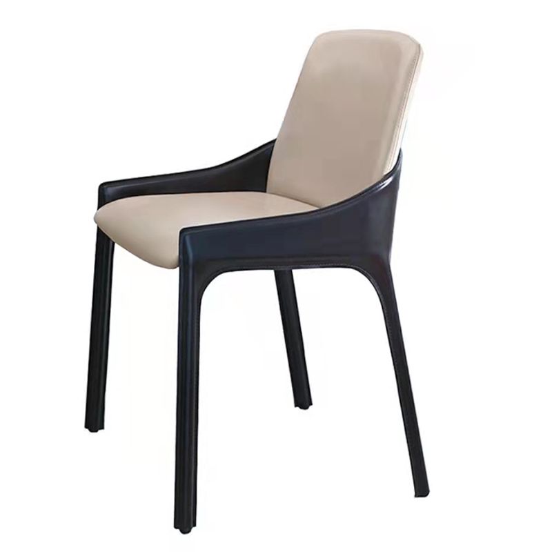 Glanzende grijze stenen eettafel Set 1/4/5/7 stukken Dinerset met gewatteerde stoelen