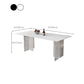 Modern Sintered Stone Top Dining Table Rectangle Table with Plastic Base