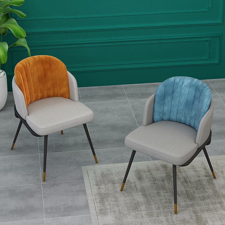 Scandinavian Armless Solid Back Chair for Home Upholstered Side Chair Clearhalo 'Dining Chairs' 'Dining Tables & Seating' 'dining_chair' 'furn' 'furn_dining_chair' 'Furniture' 'Kitchen & Dining Furniture' 1200x1200_c9f1aa2b-4f85-4d7d-af2e-d5cf2cae1b99