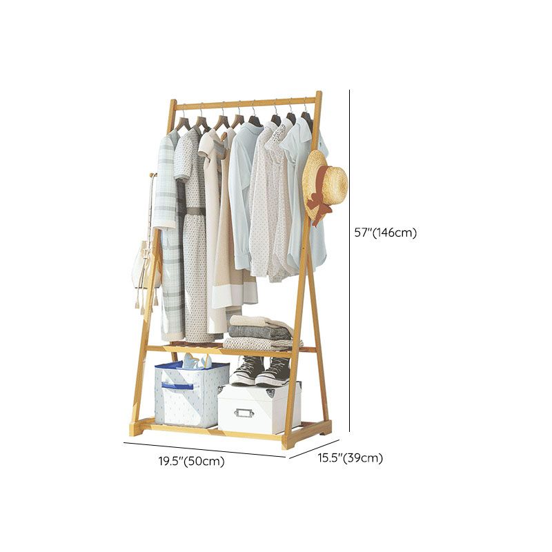 Appuntamento per abiti moderni in legno massiccio di cappotto indipendente con ripiani di stoccaggio