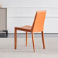 Silla de silla de comedor de cuero moderna en acabado mate para interiores