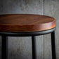 Industrial Armless Barstools Wooden Round Seat Counter Height Stools in Black Clearhalo 'Bar Furniture' 'Bar Stools' 'bar_stools' 'furniture_bar_stools' 'Kitchen & Dining Furniture' 'kitchen&dining_furn' 'kitchen' 'kitchen_furn' Furniture' 1200x1200_c9f3b1d2-56b5-47b8-a527-f0359beb6f25