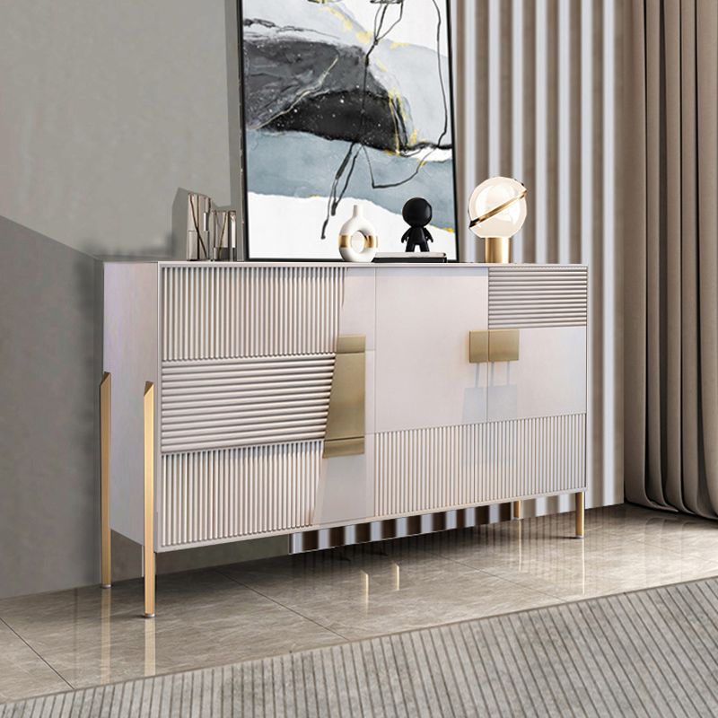 Table buffet en bois serveur de style glam avec serveur de restauration et tiroirs