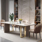 Dining Table Set Modern with Sintered Stone Dining Table and Padded Chairs Clearhalo 'Dining Room Sets' 'Dining Tables & Seating' 'dining_room_set' 'furn' 'furn_dining_room_set' 'Furniture' 'furniture_dining_room_set' 'Kitchen & Dining Furniture' 'kitchen&dining_furn' 'kitchen' 1200x1200_c9f71ec6-8f78-4d09-905c-469e19aeff6e