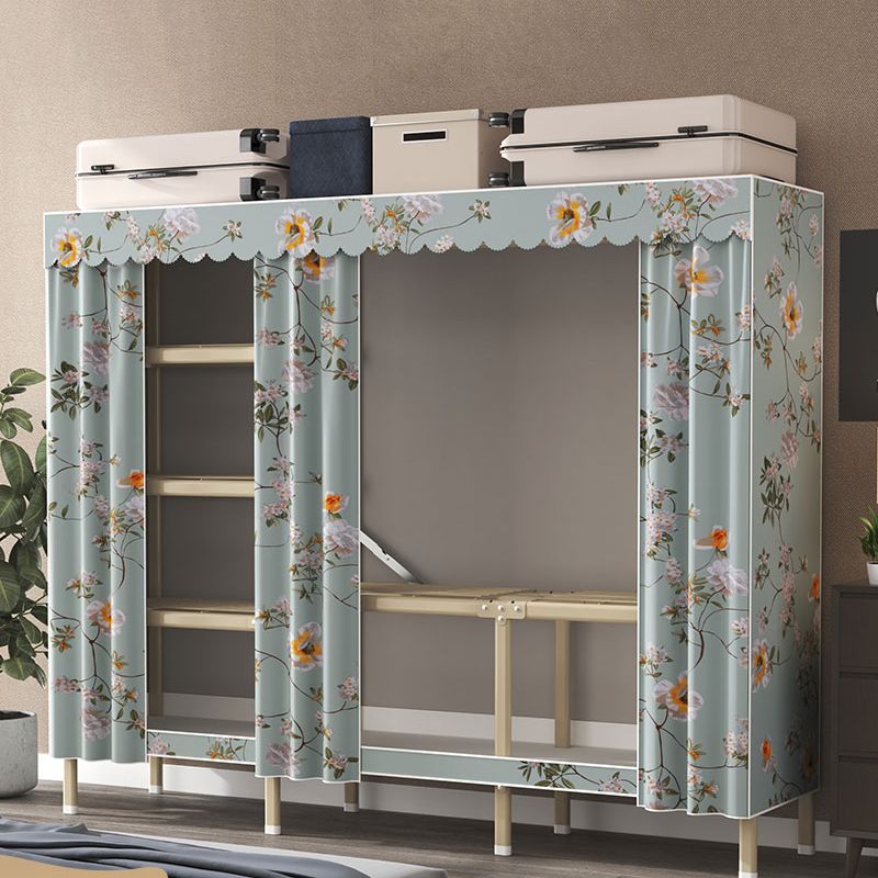 Modern Wardrobe Armoire with Legs Steel Wardrobe Cabinet with Shelves Clearhalo 'Armoires & Wardrobes' 'armoires_wardrobes' 'Bedroom Furniture' 'furn' 'furn_armoires_wardrobes' 'Furniture' 1200x1200_c9f81d7e-0e89-40e9-a6fa-3a95de6a0161