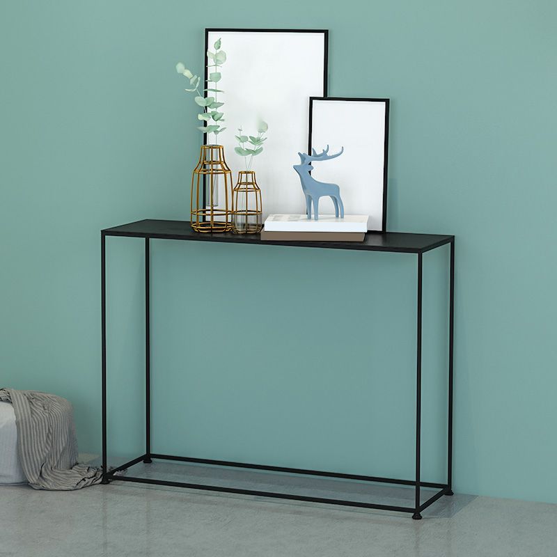 31.5" Tall Modern Console Table Iron Accent Table with 1 Shelf
