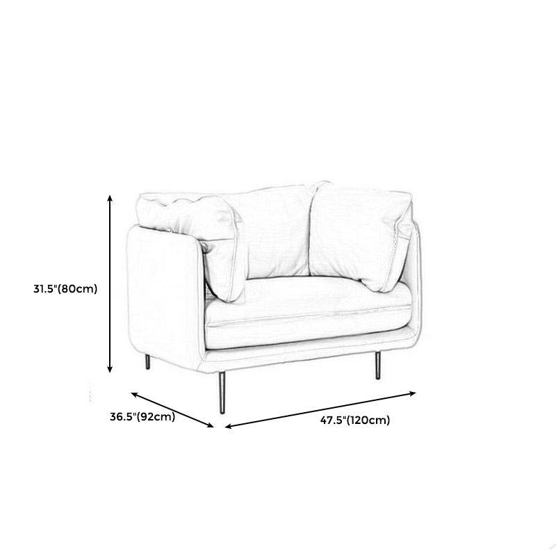 Modern Style Solid Wood Base Namib & Velvet White Rectangular Sofa Clearhalo 'furn' 'furn_sofas' 'Furniture' 'furniture_sofas' 'kitchen' 'kitchen_sofas' 'Living Room Furniture' 'Sofa' 'sofas' 1200x1200_c9f8eb37-896f-4ad2-8b5e-e141a8c064c3