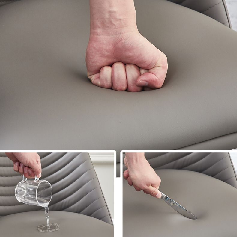 Contemporary Design Armless Solid Back Side Chairs Leather Dining Chairs for Home Clearhalo ' kitchen&dining_furn' 'Dining Chairs' 'Dining Tables & Seating' 'dining_chair' 'furn' 'furn_dining_chair' 'Furniture' 'furniture_dining_chair' 'Kitchen & Dining Furniture' 'kitchen' 1200x1200_c9f90088-261d-4202-a75a-d3204449ed78