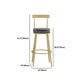Glam Round Counter Height Stools Grey and Gold Footrest Upholstered Counter Bar Stool Clearhalo 'Bar Furniture' 'Bar Stools' 'bar_stools' 'furn' 'furn_bar_stools' 'Furniture' 'Kitchen & Dining Furniture' 1200x1200_c9f92c8a-e7ef-4698-9f75-7957cff48125