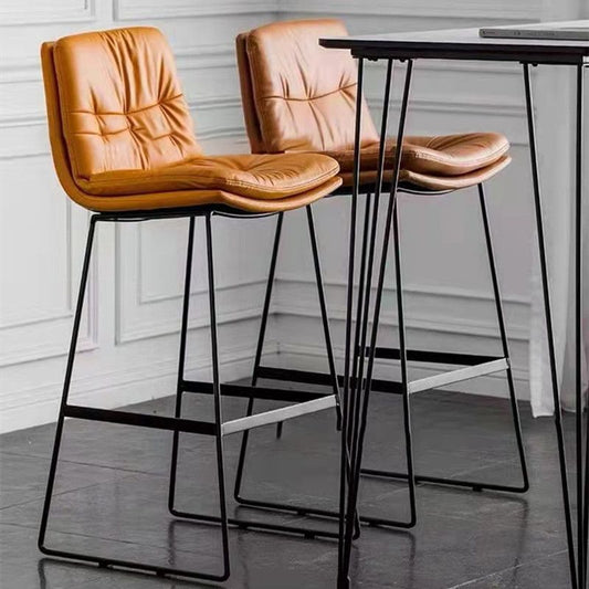 Sgabello da banco in metallo glam con sgabello da bar cuscino per interno