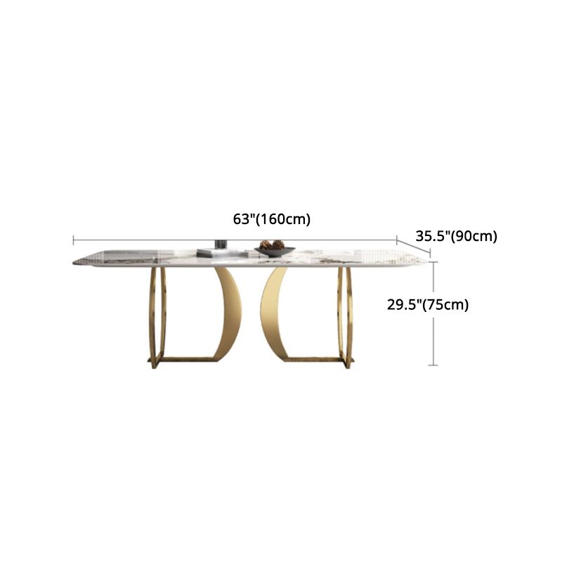Designer Style Sintered Stone Top Dining Set Rectangle 1/2/5/7 Pieces Dining Table Set Clearhalo 'Dining Room Sets' 'Dining Tables & Seating' 'dining_room_set' 'furn' 'furn_dining_room_set' 'Furniture' 'furniture_dining_room_set' 'Kitchen & Dining Furniture' 1200x1200_c9f968da-316d-4dcf-a838-df1754a5574d
