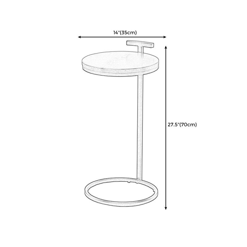 27.5" Tall Iron C Side Table Round Wood Side End Table for Living Room Clearhalo 'Coffee & Accent Tables' 'End & Side Tables' 'end_side_table' 'end_side_tables' 'furn' 'furn_end_side_tables' 'Furniture' 'furniture_end_side_table' 'Living Room Furniture' 1200x1200_c9f9df0a-9daa-4f6b-a094-f36b08dcc2da