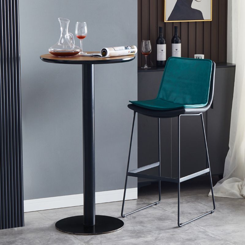 Modern Upholstered Low Back Armless Bar Stools with Metal Base Clearhalo 'Bar Furniture' 'Bar Stools' 'bar_stools' 'furn' 'furn_bar_stools' 'Furniture' 'Kitchen & Dining Furniture' 1200x1200_c9f9ec65-3b98-4534-aa50-604160f327f8