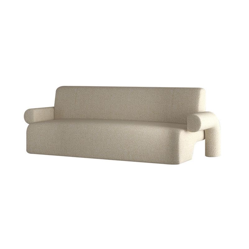 Contemporary Wool Sofa with Tight Back and Recessed Arm,35.43" W