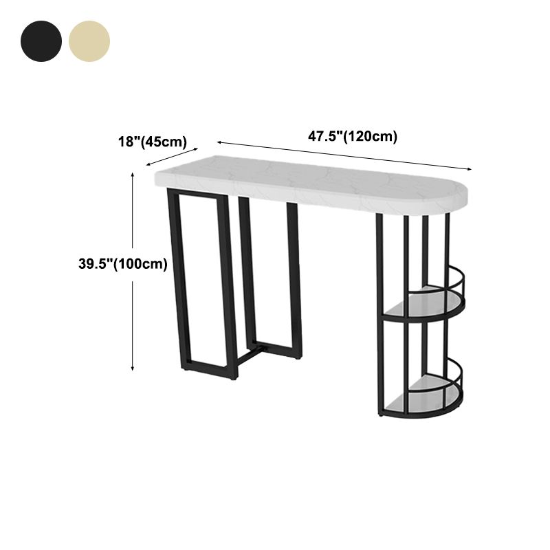 Marble Stone Indoor White Bistro Bar Table Storage Fixed Table Modern Counter Wine Table Clearhalo 'Bar Furniture' 'Bar Tables' 'bar_tables' 'Furniture' 'furniture_bar_tables' 'Kitchen & Dining Furniture' 'kitchen&dining_furn' 'kitchen' 1200x1200_c9fd117f-95c5-47f0-9f40-720c632976be
