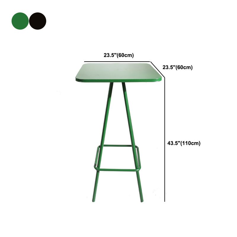 Industrial Square Bar Table Set 1/2 Pieces Pub Table Set with Metal Base Clearhalo 'Bar Furniture' 'furn' 'furn_home_bar_bar_sets' 'Furniture' 'Home Bars & Bar Sets' 'home_bar_bar_sets' 'Kitchen & Dining Furniture' 1200x1200_c9feacd8-399b-4e13-9e3e-95e352005d53