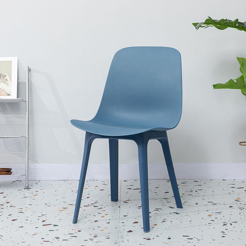 Contemporary Style Plastic Dining Side Chair Dining Room Armless Chair Clearhalo ' kitchen&dining_furn' 'Dining Chairs' 'Dining Tables & Seating' 'dining_chair' 'Furniture' 'furniture_dining_chair' 'Kitchen & Dining Furniture' 'kitchen' 1200x1200_c9ffbf76-1341-4df1-b62b-8592e99e6a07