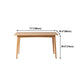 Contemporary Rectangle Dining Site Table Oak Solid Wood Furniture with 4 Legs