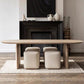 Solid Wood Dining Table Contemporary Oval Dining Table with Sled Base