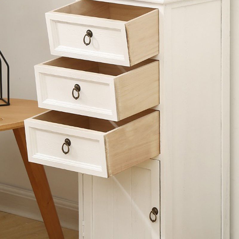 Industrial Distressed Finish Accent Cabinet with Drawers and Door Clearhalo 'Cabinets & Chests' 'cabinets_chests' 'furn' 'furn_cabinets_chests' 'Furniture' 'Living Room Furniture' 1200x1200_ca00b17c-34b7-4a8e-acf4-74c982c0e3ac