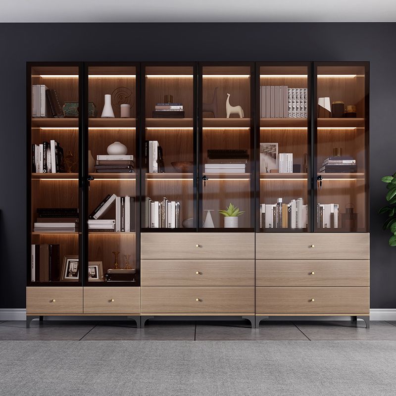 Libreria standard della libreria in legno glam con armadi