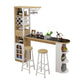 Modern Glass Bar Table Artificial Wood Base with Wine Cabinet for Balcony Clearhalo 'Bar Furniture' 'Bar Tables' 'bar_tables' 'furn' 'furn_bar_tables' 'Furniture' 'Kitchen & Dining Furniture' 1200x1200_ca037402-86cc-4fad-b69a-976ea50e46ec