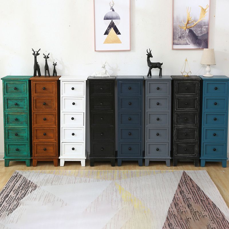 Coastal Dressoir massief houten opbergkist met 4/5/6 laden, 11,7 inch breed