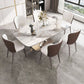 Modern Sintered Stone Dining Room Set with Rectangle Table and Metal Base Home Dining Set Clearhalo 'Dining Room Sets' 'Dining Tables & Seating' 'dining_room_set' 'furn' 'furn_dining_room_set' 'Furniture' 'furniture_dining_room_set' 'Kitchen & Dining Furniture' 'kitchen&dining_furn' 'kitchen' 1200x1200_ca057868-7a05-4357-af21-c57ceaacc9f2