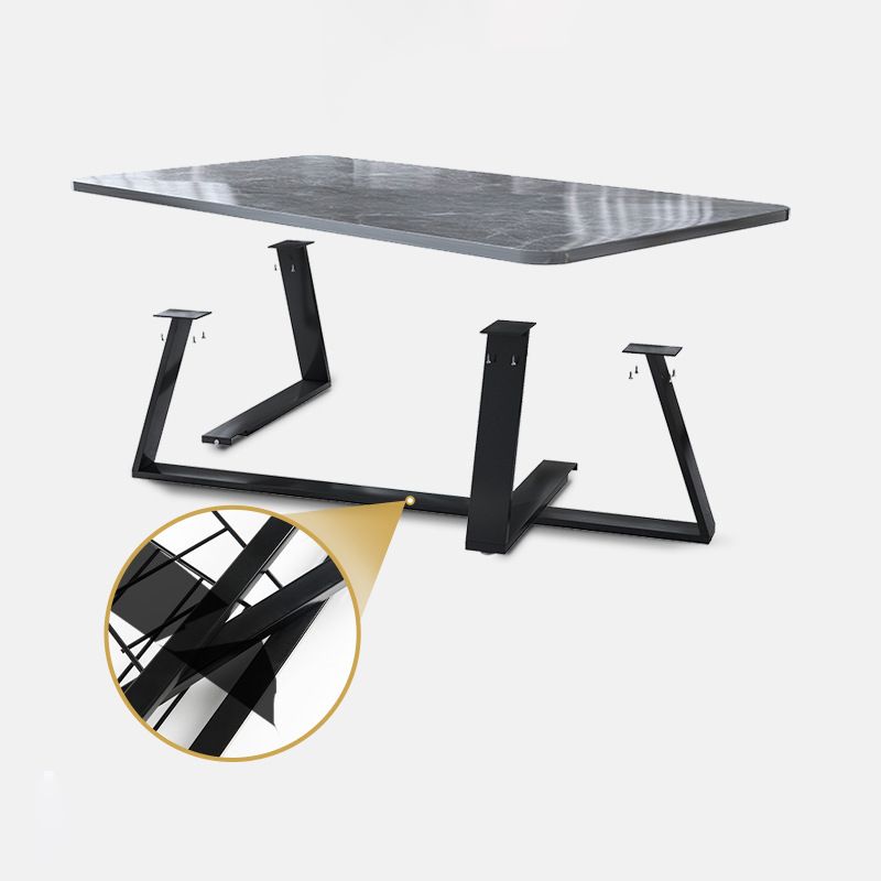 17.72" Tall Glam Style Coffee Cocktail Table Slate Rectangular Coffee Table Clearhalo 'Coffee & Accent Tables' 'Coffee Tables' 'coffee_tables' 'furn' 'furn_coffee_tables' 'Furniture' 'Living Room Furniture' 1200x1200_ca075a9b-7d49-4c30-84f2-7379f81b6223