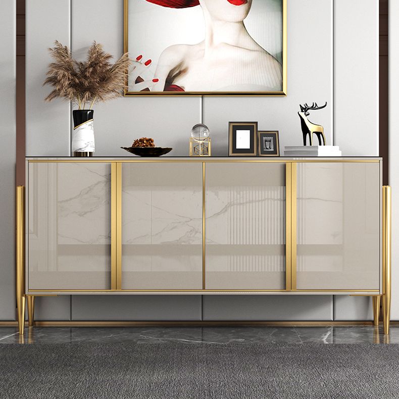 Glam Sideboard Stone Top con sideboard della porta per soggiorno