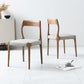 Contemporary Solid Wood Armless Chair Home Upholstered Dining Chair