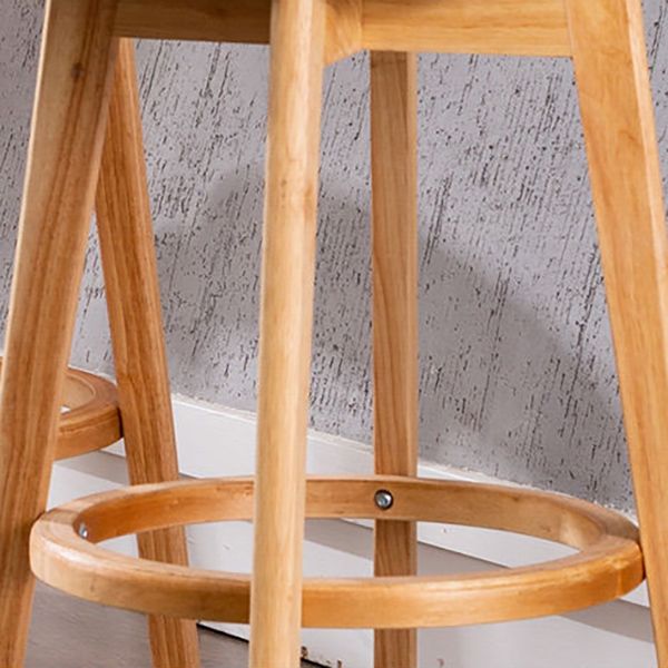 Sgabello in legno scandinavo in legno rettangolo di sedile sgabello in finitura opaca