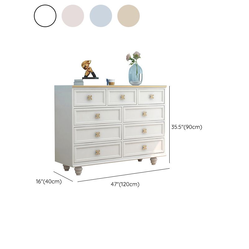 Cofre de lencería Glam Cofre de almacenamiento horizontal de madera de caucho para dormitorio