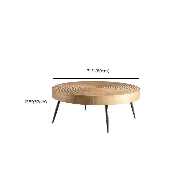Scandinavian Solid Wood Cocktail Coffee Metal Round Coffee Table Clearhalo 'Coffee & Accent Tables' 'Coffee Tables' 'coffee_tables' 'furn' 'furn_coffee_tables' 'Furniture' 'Living Room Furniture' 1200x1200_ca0e518f-b97b-4aca-8d7f-5f7b661d9d44
